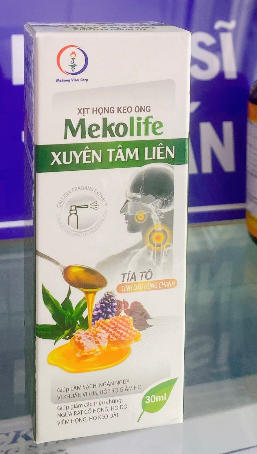 xịt họng xuyên tâm liên